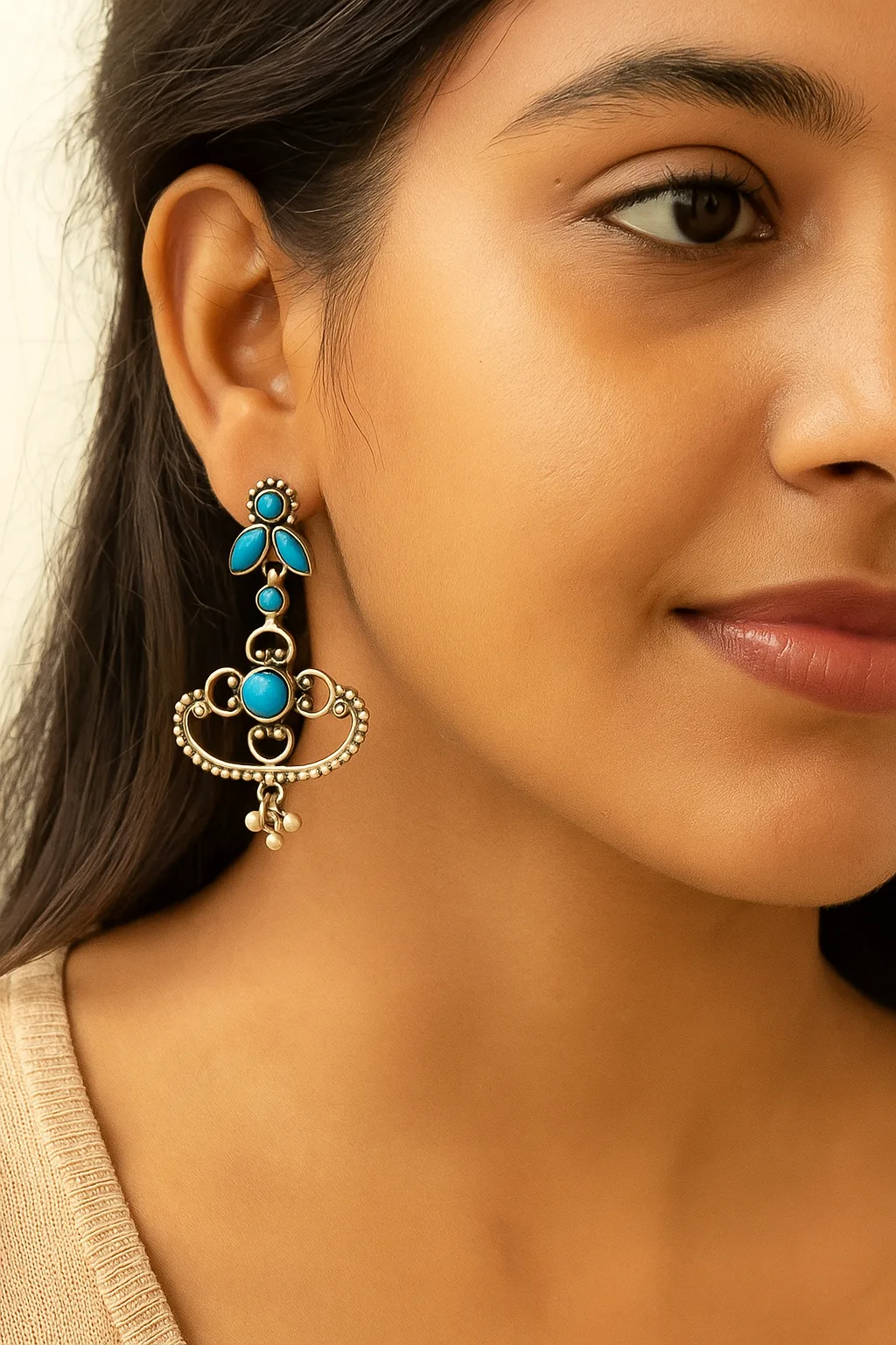 ChatGPT Image Sep 10, 2025, 12_11_19 AM Vintage 92.5 Silver Earrings - Image 1