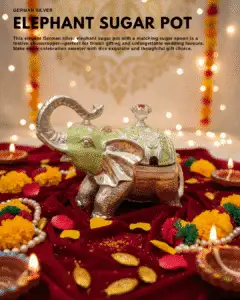 German silver elephant sugar pot - festive gifting ideas